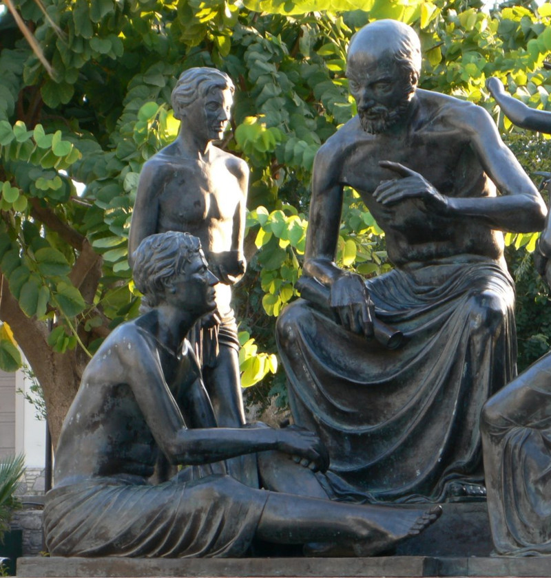 Statue of the teaching Hippocrates on Kos
